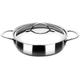 IBILI Noah Round Dish with Lid, Stainless Steel, Silver, 26 x 26 x 7 cm