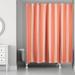 Winston Porter Mathes Stripe Single Shower Curtain Polyester in Orange/Red | 74 H x 71 W in | Wayfair DB386E185CF5494897035312E3773DB5