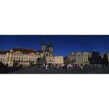 Group of people at a town square Prague Old Town Square Old Town Prague Czech Republic Poster Print by - 36 x 12