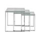 AC Design Furniture Jannis 3er-Set Satztisch mit Tischplatte aus Glas und Metallgestell, Beistelltisch 3-teilig fürs Wohnzimmer, Quadratisches Couchtisch-Set, Modernes Design, B: 50 x H: 55 x T: 50 cm