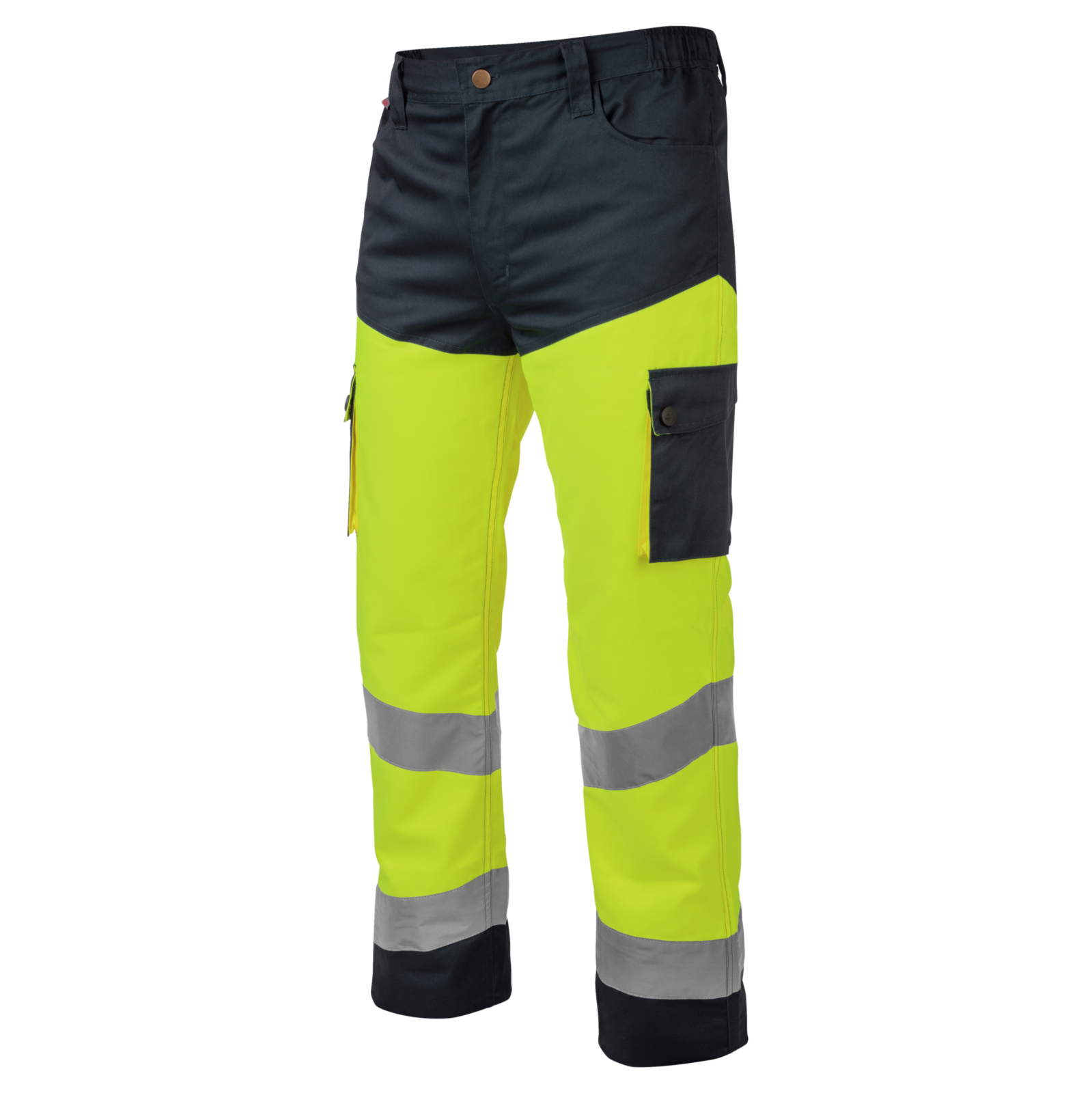 Pantalon de travail Würth MODYF haute-visibilité LUMEN jaune/marine