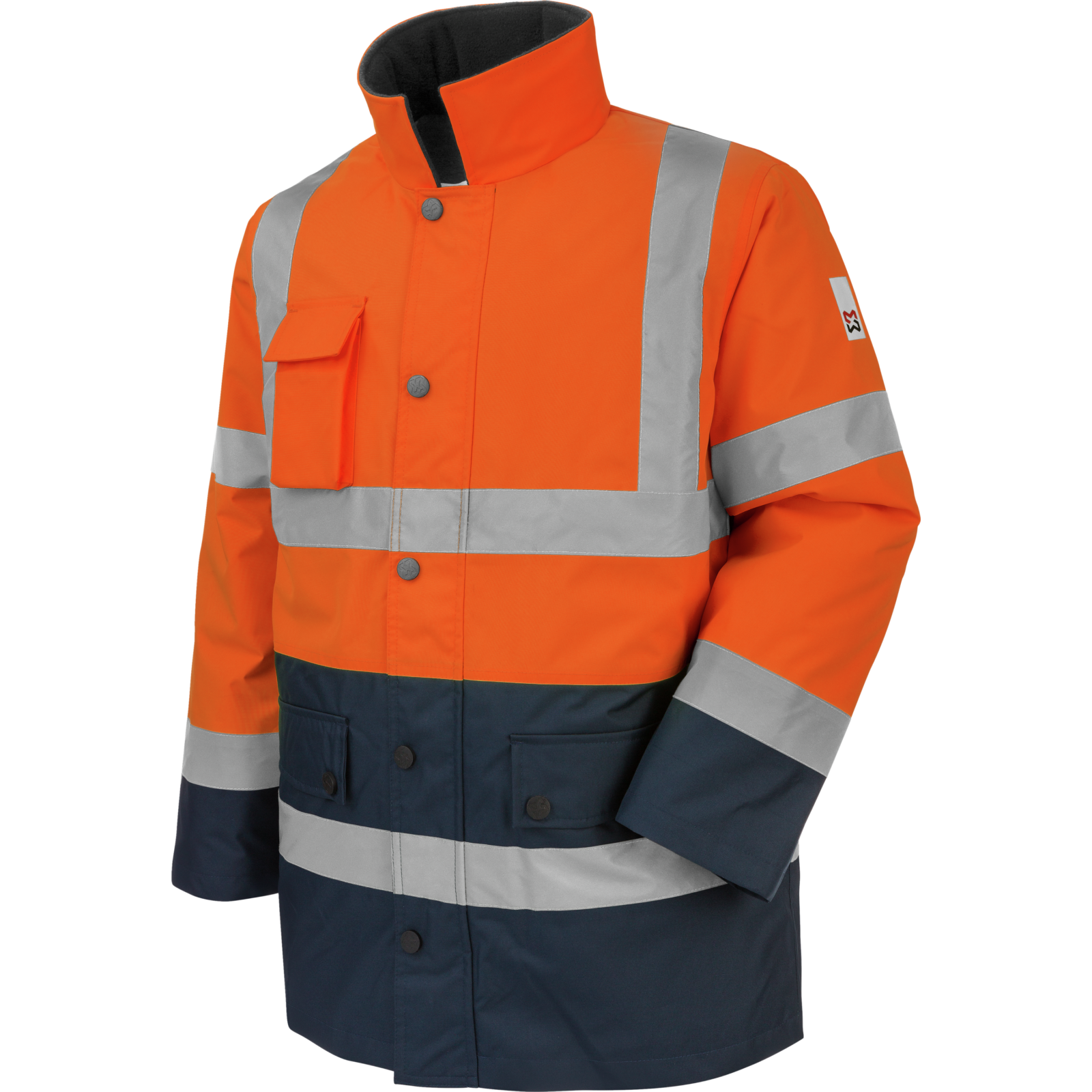 Parka de travail Würth MODYF haute-visibilité LUMEN orange/marine