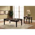 Astoria Grand Mcclellan 2 Piece Coffee Table Set Marble/Granite/Wood in Black/Brown | 20.5 H x 56 W in | Wayfair EE54BCA274B940D68CD467227CB61325