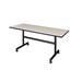 Symple Stuff Kobe Flip-Top Training Nesting Table Wood/Steel in Brown/Gray | 29 H x 60 W x 24 D in | Wayfair 432ECBE076034E06910575050645A050