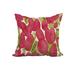 Lark Manor™ Andes Print Square Cotton Pillow Cover & Insert Polyester/Polyfill/Cotton in Red | 18 H x 18 W x 7 D in | Wayfair