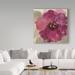 House of Hampton® Elegant Fresco Floral Gold Flower III' Acrylic Painting Print on Wrapped Canvas Canvas | 24 H x 24 W x 2 D in | Wayfair