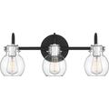 Quoizel Andrews 3-Light Bathroom Vanity Light in Earth Black