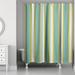 Winston Porter Mathes Striped Single Shower Curtain Polyester in Green | 74 H x 71 W in | Wayfair F8EE69482C044D86A51ADE6C7FF34B28