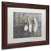 Gracie Oaks 'Three Feathers on Wood' Framed Photographic Print on Canvas Canvas | 11 H x 14 W x 0.75 D in | Wayfair