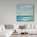 Highland Dunes 'Early Morning Waves II' Acrylic Painting Print on Wrapped Canvas in Blue/White | 18 H x 18 W x 2 D in | Wayfair