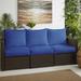 Langley Street® Alline Indoor/Outdoor Sunbrella Seat/Back Cushion in Blue | 5 H x 23 W in | Wayfair 5ADFF75F89834CCDB9B244A8BC3B2AA5