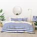 East Urban Home Holli Zollinger Duvet Cover Set Microfiber in Blue/White | King Duvet Cover + 2 Shams + 1 Throw Pillow | Wayfair