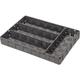 Range Couvert Tiroir Adria, rangement couverts tiroir cuisine 4 compartiments, Plastique, 36x4,5x26