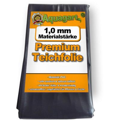 Aquagart - Teichfolie pvc 6m x 2m 1,0mm schwarz Folie für den Gartenteich Image