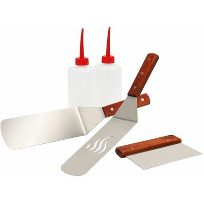 No Brand - BBQ-Toro 5-teiliges Edelstahl Grill Plancha Zubehör Set, Plancha Grill Set mit Image