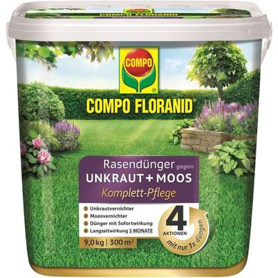 Floranid Rasendünger gegen Unkraut+Moos Komplett-Pflege 9kg für 300m² - Compo Image