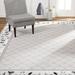 Gray/White 43 x 0.3 in Area Rug - Charlton Home® Modena Floral Gray/Ivory Area Rug Polypropylene | 43 W x 0.3 D in | Wayfair