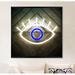 Ebern Designs 'LED Eye' Graphic Art Print Canvas in Blue/Gray/Green | 24 H x 24 W x 1.2 D in | Wayfair 57D2445CD68B436CAD01B3E4F19B51E3