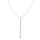 14ct Gold White Pendant 0.25 Weight Carat White Diamond 14ct Gold White 0.8mm Cable Chain Necklace Jewelry Gifts for Women - 46 Centimeters