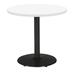 KFI Studios Mode Round Breakroom Table Metal in White/Black | 36 H x 30 W x 30 D in | Wayfair T30RD-B1917-BK-D354-31