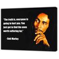 artsprints BOB Marley with Quote Photo Print ON Framed Canvas Wall Art 30’’ x 20’’ inch -18mm Depth