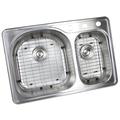 eModern Decor Topmount 33" x 22" Double Basin Drop-In Kitchen Sink Stainless Steel in Gray | 8.25 H x 22 D in | Wayfair ALTO-7030-3-PK