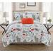 Ebern Designs Ludovic Reversible Quilt Set Microfiber, Faux Fur in Orange | Twin Quilt + 1 Sham + Throw Pillow | Wayfair