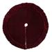 Vickerman 517376 - 84" Plush Wine Velvet Treeskirt (QTX17773) Christmas Tree Skirts