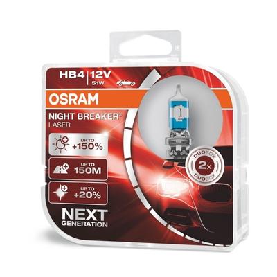 OSRAM HB4 Night Breaker Laser next Generation (2 Stk.) Glühlampe, Fernscheinwerfer,Glühlampe, Hauptscheinwerfer,Glühlamp