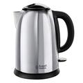 Russell Hobbs Wasserkocher [1,7l, 2400W] Victory Edelstahl poliert (Schnellkochfunktion, herausnehmbarer Kalkfilter, optimierte Ausgusstülle, entnehmbare Füllmengenmarkierung) Teekocher 23930-70