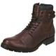 Jack & Jones Men's Jfwalbany Leather Brown Stone STS Biker Boots, Brown (Brown Stone Brown Stone), 9 UK (43 EU)