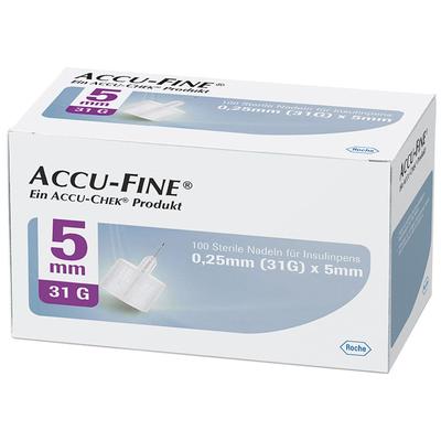Accu Fine sterile Nadeln f.Insulinpens 5 mm 31 G 100 St Kanüle Image