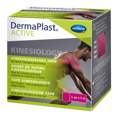 Dermaplast Active Kinesiology Tape 5 cmx5 m pink 1 St Verband Image