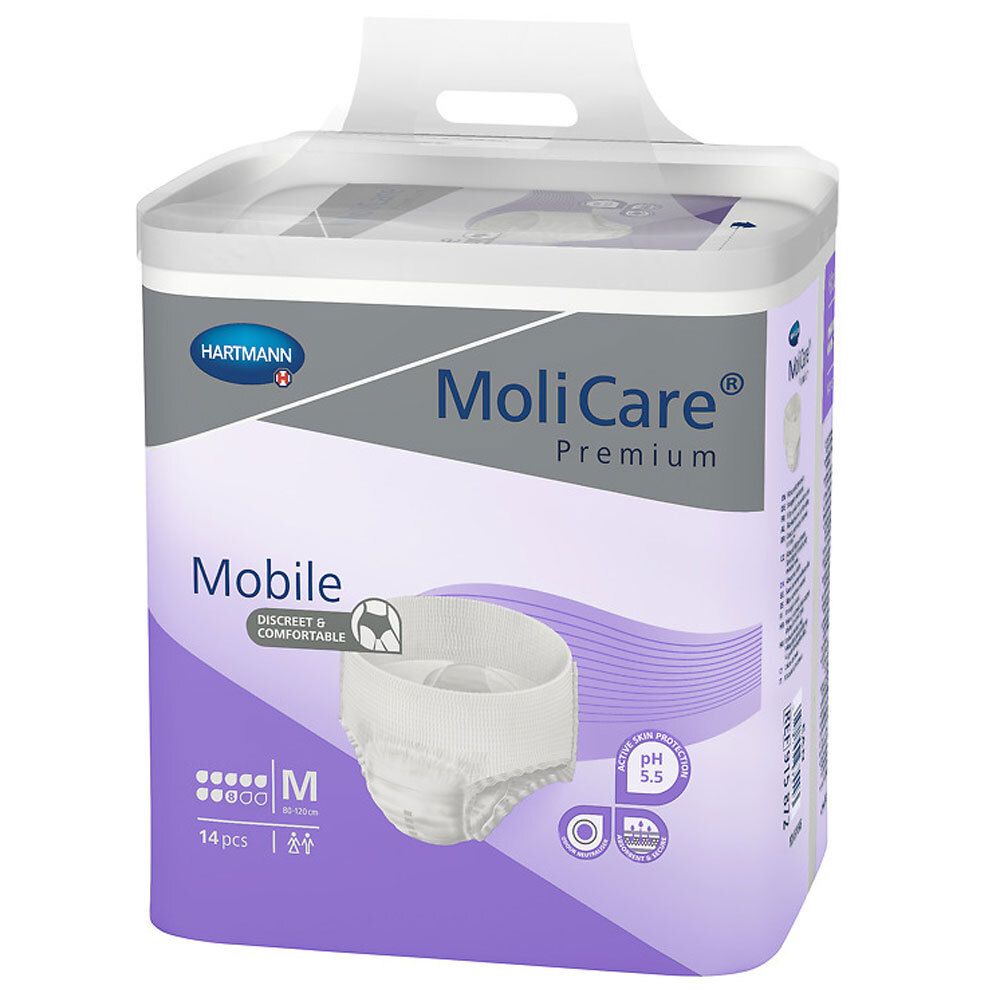 Molicare Premium Mobile 8 Tropfen Gr.M 14 St Einweghosen Image