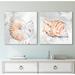 East Urban Home Blush Shell by PI Creative Art - 2 Piece Wrapped Canvas Graphic Art Print Set Canvas in Brown/Gray | 16" H x 16" W x 1.5" D | Wayfair