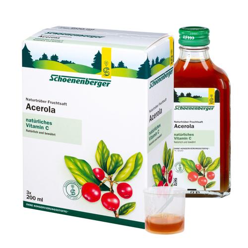 Acerola Saft Schoenenberger Heilpflanzensäfte 3x200 ml