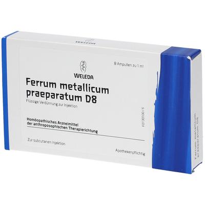 Ferrum Metallicum Praeparatum D 8 Ampullen 8x1 ml Image