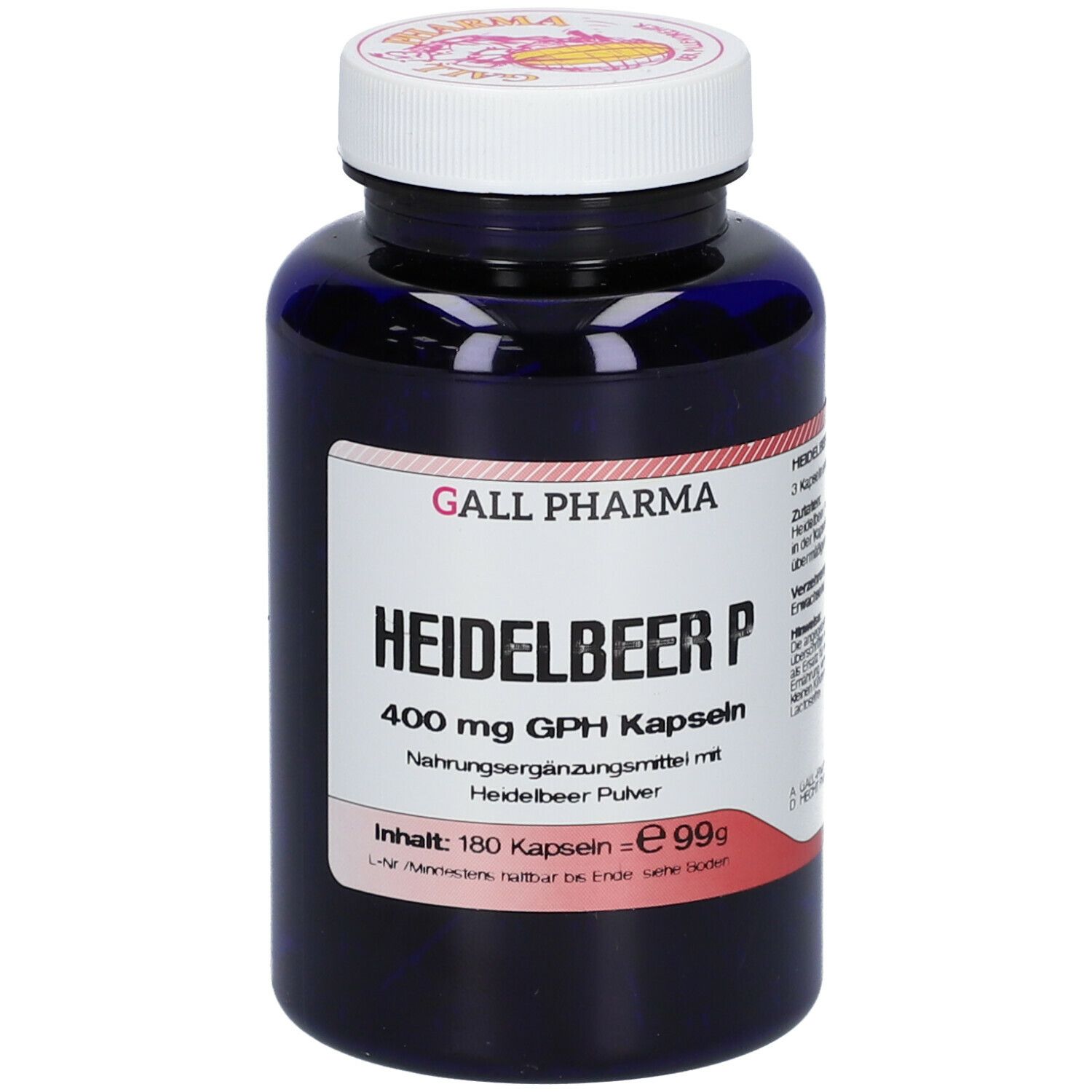 Heidelbeer P 400 mg Kapseln 180 St Image