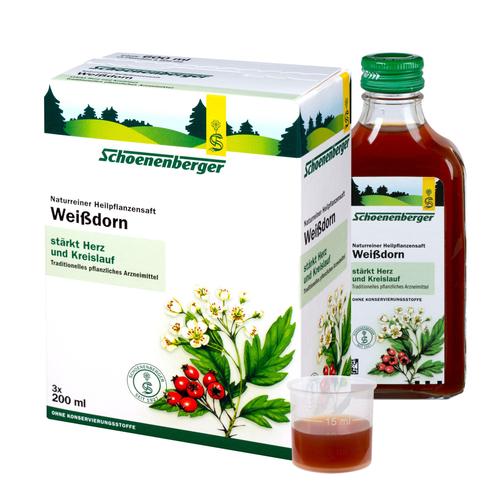 Weissdorn Saft Schoenenberger Heilpflanzensäfte 3x200 ml Flüssigkeit