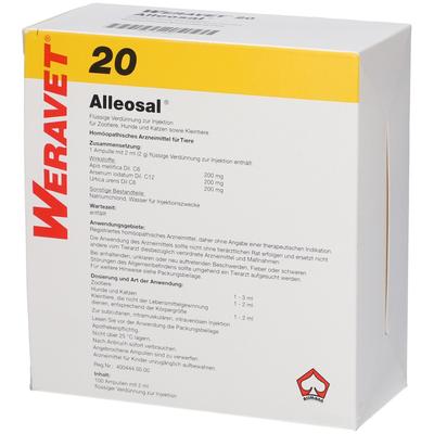 Alleosal 20 Amp.f.Hunde/Katzen/Klein-u.Zootiere 100x2 ml Ampullen Image