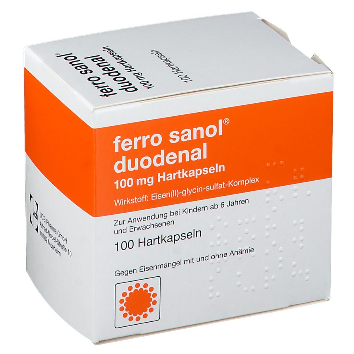 Ferro Sanol duodenal Hartkaps.m.msr.überz.Pell. 100 St Hartkapseln mit magensaftresistent überz. Pellets Image