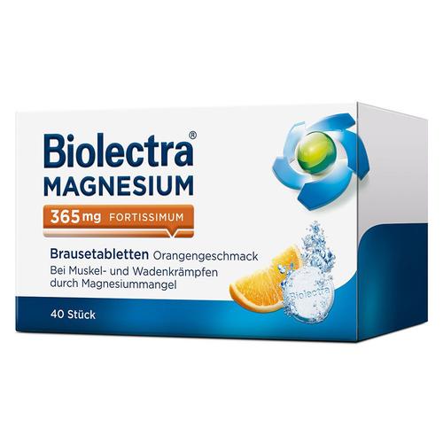 Biolectra Magnesium 365 mg fortissimum Orange 40 St Brausetabletten