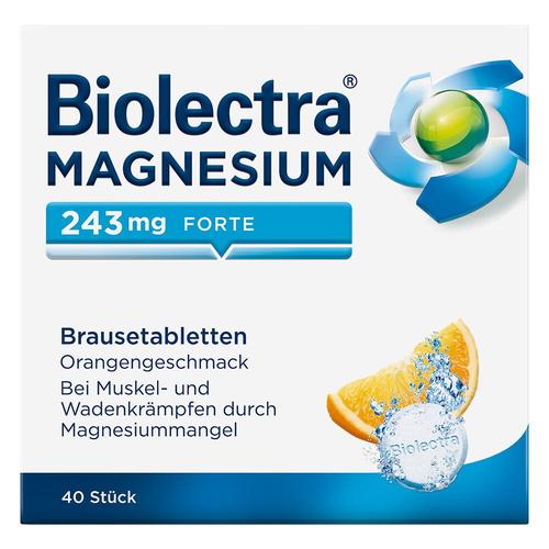 Biolectra Magnesium 243 mg forte Orange Brausetab. 40 St Brausetabletten