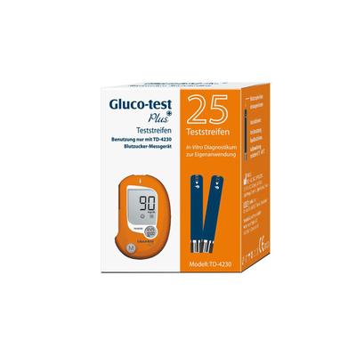 Gluco Test Plus Blutzuckerteststreifen 25 St Teststreifen Image