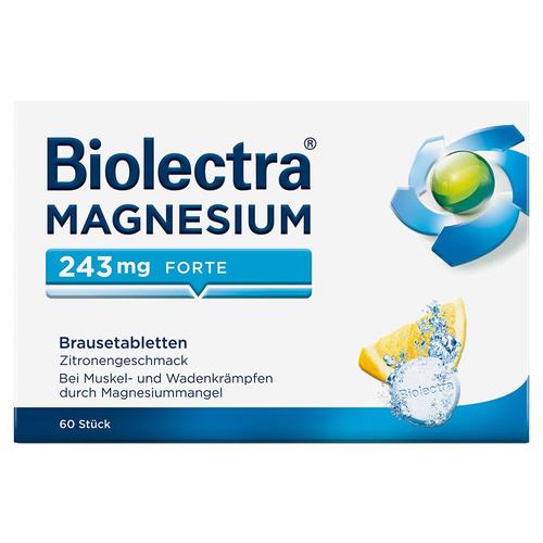 Biolectra Magnesium 243 mg forte Zitrone Br.-Tabl. 60 St Brausetabletten