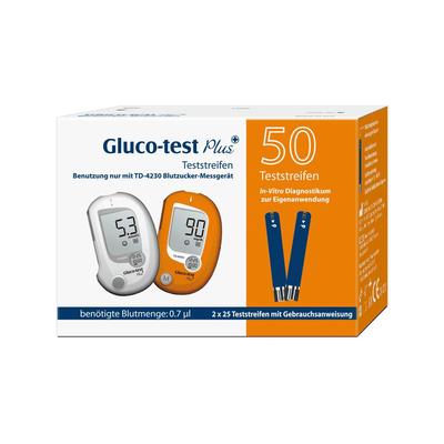 Gluco Test Plus Blutzuckerteststreifen 50 St Teststreifen Image