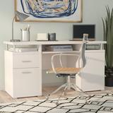 Wade Logan® Azayliah Desk Wood in White | 29.5 H x 55 W x 23.5 D in | Wayfair B355F999B7B149A7B2D2F9567D35AB17