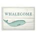 Breakwater Bay 'Whalecome Welcome Narwhal Planks' Graphic Art Print Metal in Brown/Green/White | 30 H x 40 W x 1.5 D in | Wayfair