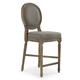 One Allium Way® Aryan Counter Bar Stool Upholstered in Brown/Gray | 43 H x 17.5 W x 19.5 D in | Wayfair 020F93103AC74DE39BF018DF91D0CD42