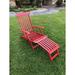 Beachcrest Home™ Bickford 61" Long Wood Species Steamer Reclining Wood/Solid Wood in Red | 36 H x 23 W x 61 D in | Outdoor Furniture | Wayfair